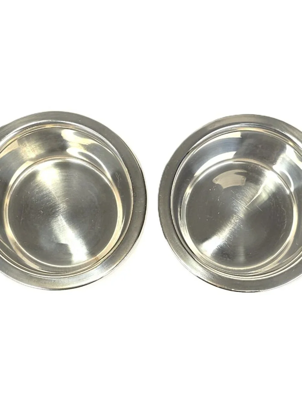 Elevated Double Cat Dog Bowls Wooden 15° Tilted Raised Stand Stainless Steel
